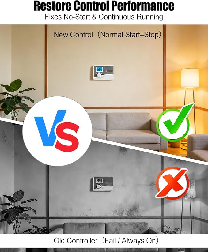 60 Whole House Humidifier Control Humidistat Fit for Humidifier Models 400 500 600 700, Automatic Digital Whole House Humidifiers with Outdoor Temperature Sensor, 24VAC - Image 5