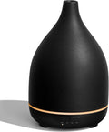 InnoGear Oil Diffuser, 300ML Ceramic Diffuser for Essential Oils Handcrafted Aromatherapy Diffuser Ultrasonic Cool Mist Humidifier with 4 Timers Waterless Auto Off for Room Office, Black by InnoGear