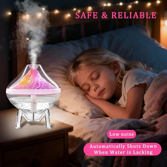 Small Humidifiers for Bedroom Cool Mist Ultrasonic,Baby Humidifier with Humidity Sensor Auto Shut Off LED Colorful Gradient Light Mini Humidifier For Plants,Bedroom,Baby Room,Office, Home（White) - Image 5
