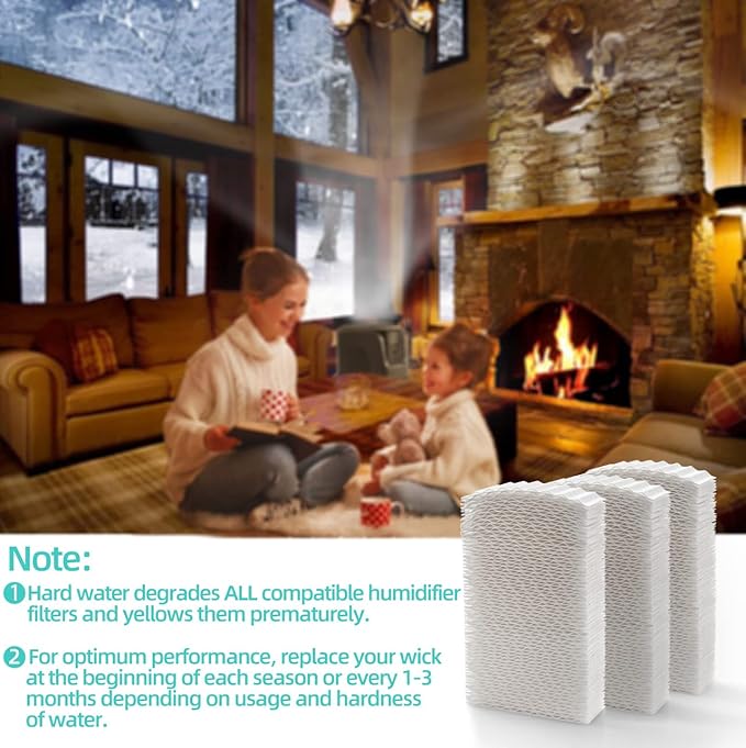 Alocs HDC311 Humidifier Super Filter Wick Replacement Compatible with AIR-Care Essick Air EA1201 & EA1208 Evaporative Humidifiers (3 Pack) - Image 5