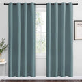 NICETOWN Modern Blackout Curtains Noise Reducing, Thermal Insulated and Privacy Room Darkening Drape Panels for Boy's Guest Room Door Window (Greyish Blue, 2 Panels, W55 x L78 -Inch) by NICETOWN