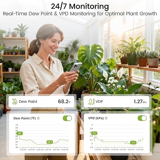 MOCREO WiFi Room Thermometer Hygrometer, Remote App Email Alert, 2 Years Data Export, 2 Years Battery, No Subscription, Wireless Temperature Humidity Sensor for Bedroom, Greenhouse, Basement - Image 7