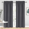DWCN Blackout Curtains for Bedroom 84 inches Long 2 Panels Set, Solid Thermal Insulated Energy Saving Rod Pocket Window Treatment Curtains Blackout Drapes (W38 x L84 Inch, Dark Grey) by DWCN
