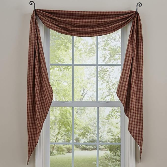 Sturbridge Wine Fishtail Swag 145" X 25" by ParkDesigns