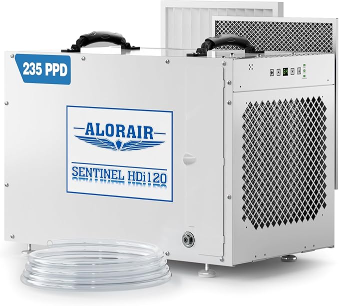 ALORAIR Sentinel HDi120 Commercial Dehumidifier with Pump, 235 Pints Whole Homes Dehumidifier for Crawl Spaces, Basements, up to 3,300 sq. ft. cETL by ALORAIRSOLUTIONSINC0J0DC