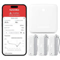 SwitchBot Bluetooth Hygrometer Thermometer 3 Pack with Hub, Smart Humidity Temperature Sensor with App Notifications, 394ft Bluetooth Range, Compatible with Alexa, Google Home, HomeKit by SwitchBot