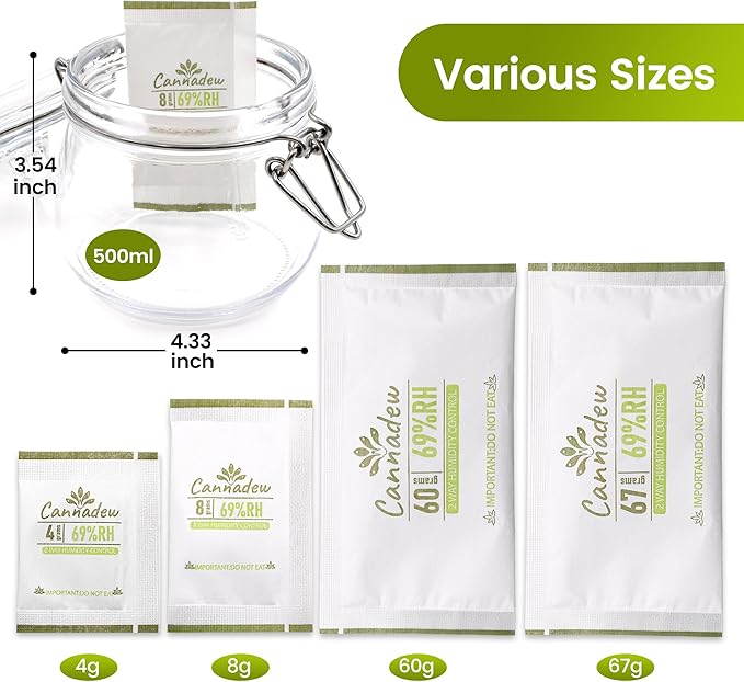 69% RH, 8g (15 Pack) Cannadew Humidity Packs Two-Way Humidity Control Pack – Moisture Absorbers & Hydration Packets for Storage - Image 5
