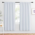 NICETOWN Kitchen Room Darkening Curtains - Window Treatment Thermal Insulated Rod Pocket Room Darkening Curtains/Drapes for Bedroom (2 Panels, 42 by 72, Greyish White) by NICETOWN