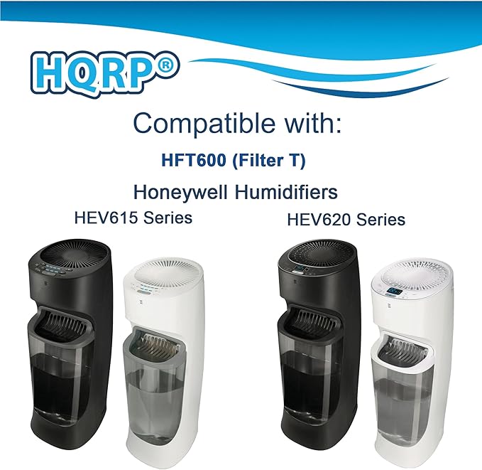 HQRP 2-Pack HFT600 Humidifier Wick Filter for Honeywell Filter T HFT600PDQ Replacement for Honeywell HEV615 HEV620 HEV600 Series Top Fill Cool Mist Humidifiers - Image 3