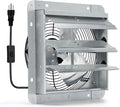 7 Inch Shutter Exhaust Fan, Wall Mount Attic Fan with Power Cord for Greenhouses, Sheds, Garages, Chicken Coops, Barns Ventilation, 760 CFM by Hipoilk