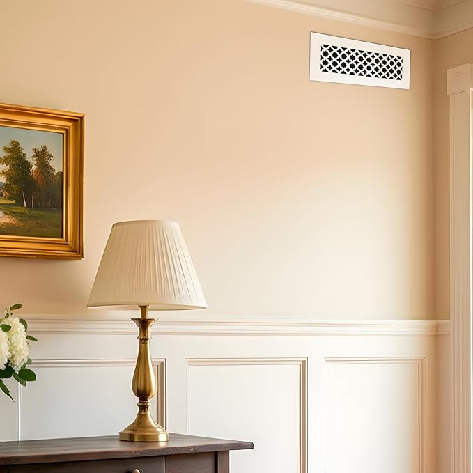SABA Home Decor Air Vent Cover Grille - Acrylic Plexiglass 4 x 8 Duct Opening, 6 x 10 Overall White Finish Decorative Covers for Walls & Ceilings NOT for Floor USE, Venetian - Image 7