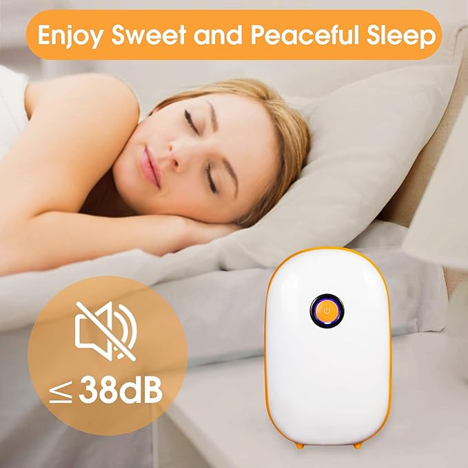 Dehumidifier for Home 37 OZ(1100ml) Water Tank with Auto Shut Off,430 Sq.ft Mini Small Portable Quiet Dehumidifier for Closet Basement Bedroom Bathroom Garage Wardrobe RV - Image 3