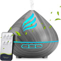 Essential Oil Scent Diffuser: 500ML Aroma Diffuser with Remote Control, Large Fragrance Aromatherapy Diffuser for Bedroom Home, Mist Humidifier & 14 Colors LED Lights and waterless Auto-Off, Dark Grey by JcrAsZZF