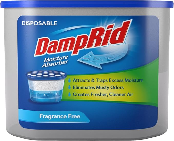 DampRid FG100 Unscented Disposable Moisture Absorber, 10.5-Ounce,White by DampRid