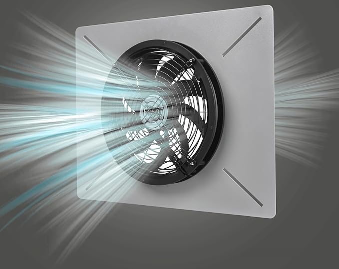 Crawlspace Ventilation Fan Basements Stainless Steel Vent Fan Window Exhaust Fan Ultra-Thin Design Reversible Airflow 400 CFM For Kitchen Garage Attic Grow Tent(Medium) - Image 4