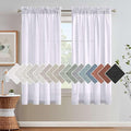 H.VERSAILTEX Light Filtering Linen Textured Curtains for Living Room Window Treatment Natural Durable Privacy Added Draperies/Drapes/Panels/Treatment, Rod Pocket (2 Pack, 52 by 54 Inch, Bright White) by HVERSAILTEX
