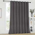 NICETOWN Sliding Patio Door Curtains - Grey Blackout Room Darkening Door Vertical Blinds for Dining Room with Grommet Top (Gray, 100 inches W x 95 inches L) by NICETOWN