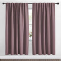 NICETOWN Blackout Curtain Panels Window Draperies - (Dry Rose Color) 62x72 inch, 2 Pieces, Insulating Room Darkening Blackout Drapes for Bedroom, Privacy Doorway Curtain for Door by NICETOWN