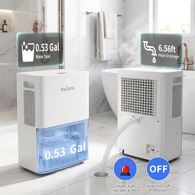 3600 Sq. Ft Dehumidifier for Basement - 36 Pints Dehumidifier Built-in Compressor, 3 Modes Smart Humidity Control, Auto Defrost and 24H Timer & 67 OZ Water Tank, Portable for Bedroom & RV - Image 3
