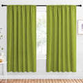 NICETOWN 2 Panels Blackout Curtains, Rod Pocket Window Curtains Room Darkning Drapes for Bedroom/Living Room, Thermal Insulated Solid Draperies for Home Office/Study, 62 by 72-Inch, Fresh Green by NICETOWN