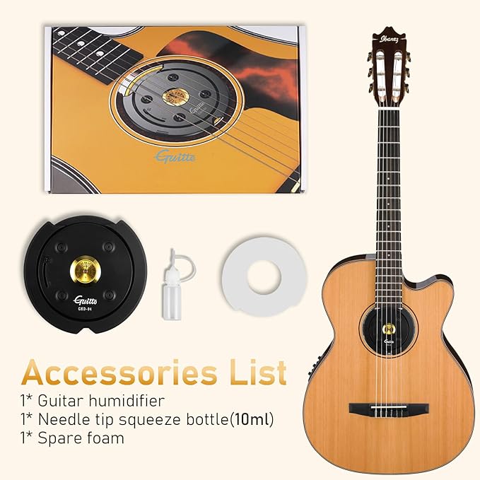 GUITTO Guitar Humidifier Acoustic Soundhole Cover, 2 in 1 Humidity, Suitable for Most Standard Sound Holes (4'' to 4.3'') GHD-04 - Image 5