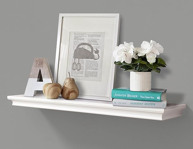 AHDECOR White Floating Shelves Wall Mounted, Deeper Wall Storage Shelf for Home Décor, Super Sturdy, Easy to Install, 36” Wide, 7.75” Deep - Image 5