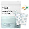 5 Gram (50 Pack) Color-Indicating Silica Gel Packets, Premium Food Grade Desiccant - Rechargeable Moisture Absorbers for Food Storage, Electronics, 3D Filament & Safes by Vbeijll