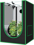 2x2 Grow Tent, 24"x24"x36" 600D Mylar Hydroponic Growing Tents for Plants Inside Reflective Grow Tent Growing Room Hydroponic System by GreenHut