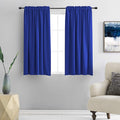 DONREN 48 Inch Curtains Deep Blue Blackout Curtains - All Season Thermal Insulated Rod Pocket Curtain Panels for Kids Room (2 Panels,52 W by 48 inches Long) by DONREN