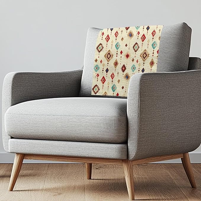Aztec Pattern Head Rest Cover for Recliner Removable Washable Couch Covers Easy to Install Sofa Recliner Protector Print Furniture Protector by Unknown