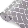 Glotoch 2 Rolls Shelf Liners for Kitchen Cabinets 12”x 20ft, Non Slip Drawer Liner,Waterproof Cabinet Liner for Wire/Pantry/Closet Non Adhesive Table Place Mats, Heavy Duty, Quatrefoil Grey by GlotochExpress