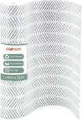 Glotoch Shelf Liners for Kitchen Cabinets Non-Adhesive,12in x 20FT Non Slip Shelf Liner Waterproof Contact Paper for Cabinets and Drawers,Pantry, EVA Wire Shelf Liners,White and Green Herringbone by GlotochExpress