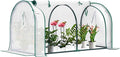 VIVOSUN Portable Mini Greenhouse 47x23x23-Inch Tunnels, PE Cover with Roll-up Zipper Door, for Indoor Outdoor or Garden Plant Growing, White by VIVOSUN