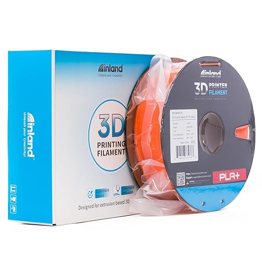 INLAND Micro Center PLA+ 3D Printing Filament 1.75mm - PLA Pro Dimensional Accuracy +/- 0.03 mm - 1kg Cardboard Spool (2.2 lbs) (1 Pack Orange, 1.75mm) - Image 8