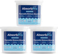 Moisture Absorber Tub Fragrance Free - 3-Pack - 18 oz Unscented Disposable Odor Eliminator Box & Dehumidifier for Garage, Home, Kitchen, Bedroom, Bathroom, Closet, Cars, and Boats by AbsorbPro