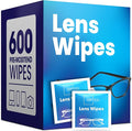 Lens Wipes for Eyeglasses - Pre-moistened Eyeglass Lens Cleaning Wipes - 600 Lens Wipes Individually Wrapped Sracth-Free Streak-Free Eye Glasses Wipes Lens Cleaner for Sunglass & Camera Lens by OPTEEL