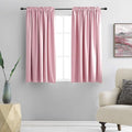 DONREN Pink Curtains for Kids Room - Home Decoration Privacy Protection Blackout Thermal Insulated Window Drape with Rod Pocket (Set of 2 Panels,42 x 45 Inch) by DONREN