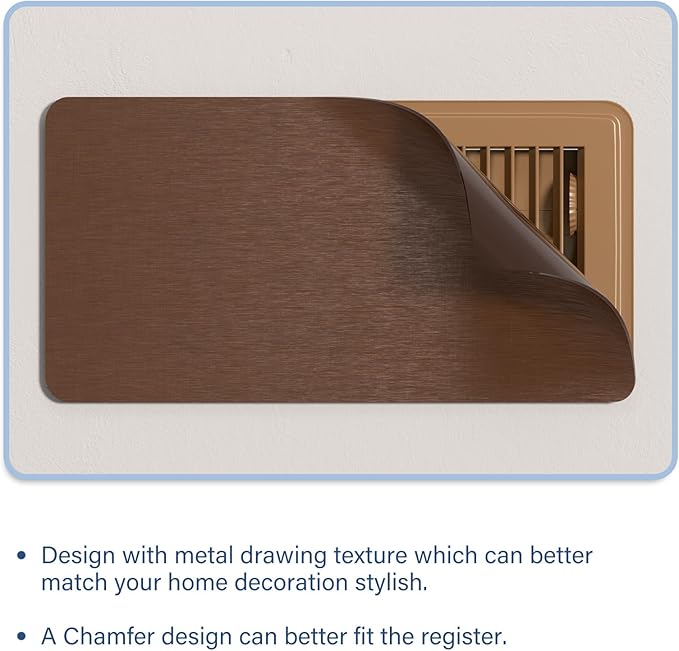 BEWAVE High Strength Magnetic Vent Covers for Home Ceiling, Metallic Air Vent Covers for Floor, Wall, Ceiling Steel Registers, RV, HVAC and AC, 8" x 15.5", Set of 2 - Image 4