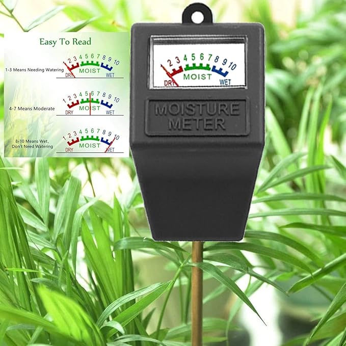 Soil Moisture Meter,Plant Hygrometer Moisture Sensor Plant Water Monitor for Potted Plants,Garden,Farm, Lawn(No Battery Needed)-Black - Image 3
