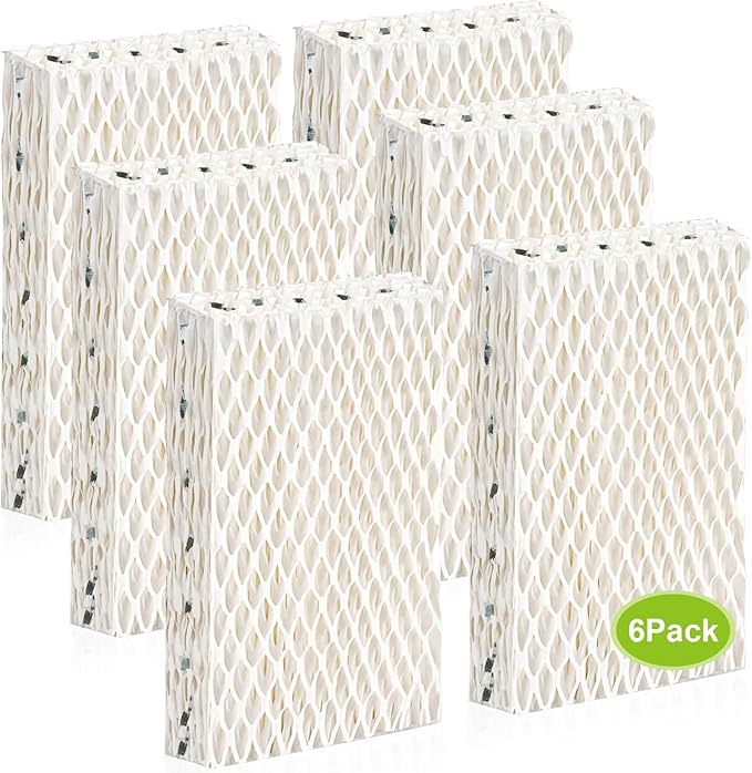 6 Pack WF813 Humidifier Filters Wick Replacement Compatible with ReliOn RCM-832 RCM-832N WF813 DH832 ProCare PCWF813 Equate EQWF813 EQ-2119-UL Duracraft DH-830 Cool Mist Humidifier Filters by GiveYouaGoodLife