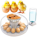 Okkobi M12 Egg Incubator with Automatic Turner and Humidity Control - 12/24 Eggs, 360° View, Easy to Use and Clean - Incubadora de Huevos de Gallina - Made for US - White & Orange by OKK%C3%96BI