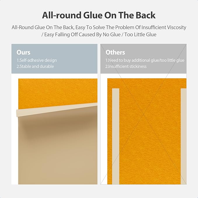 12 Pack Acoustic Panels Self Adhesive Sound Proof Foam, High Density Sound Acoustic Panel, 16X12X0.4 Inch 4:3 Rectangle Panels in Home, Office, Reccording Room, Studio,and more(Orange) - Image 4