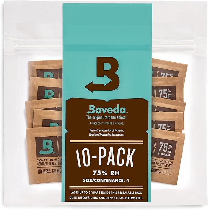 Boveda 75% Two-Way Humidity Control Packs For Storing Up to 5 Items – Size 8 – 10 Pack – For Small Non-Plastic Travel Cases – Moisture Absorbers – Humidifier Packs in Resealable Bag - Image 7