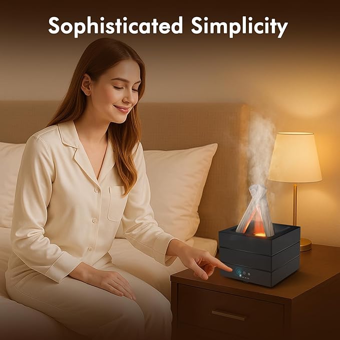 Essential Oil Diffuser, 280ML Ultrasonic Humidifier with Essential Oil Diffuser, Remote Control, Timer & Waterless Auto-Off, 7 LED Colors, for Home Bedroom Office Yoga Room Spa Room - Image 2