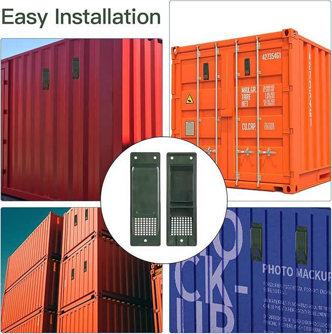 Shipping Container Air Vent Kit Heavy Duty Shipping Container Accessories Cross Flow Ventilation Kit Reduce Heat Humidity Pressure Condensation Add Air Flow for Cargo (8 Pack Deep Green) - Image 5