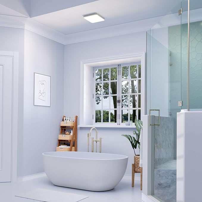 Homewerks 7148-01-AX Smart Bathroom Fan with Alexa Voice Assistant Color Changing LED Light and Bluetooth Speakers 110 CFM 1.5 Sones - Image 9