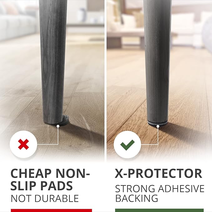 Non Slip Furniture Pads X-PROTECTOR - 16 pcs 2" - Premium Furniture Grippers! Rubber Feet Hardwood Floor Protectors for Furniture Legs - Couch Stoppers - Keep Your Furniture in Place Forever! - Image 4