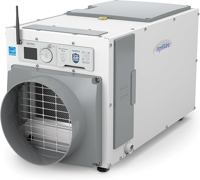 AprilAire E100W Wi-Fi Dehumidifier – 100 PPD for Crawl Spaces, Basements, Whole Houses up to 5,500 Sq. Ft., Part of the AprilAire Healthy Air System by AprilAire
