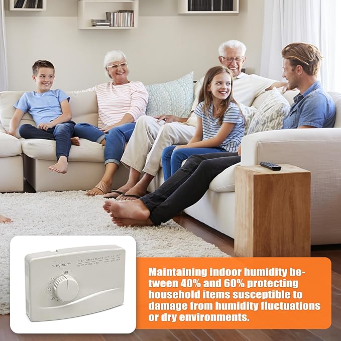 4655 Wall Mounted Humidifier Control Humidistat, Manual Humidistat Digital, Fit For April-Aire Whole House Humidifier, 24VAC - Image 5
