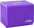 Magic Card Deck Box for MTG Single Deck Card Box fits 100+ TCG Sleeved Cards Tyvek® Paper Card Box Top Loading Card Boxes Magic Gift for MTG TCG CCG (Horizontal,Purple) by Sanseking